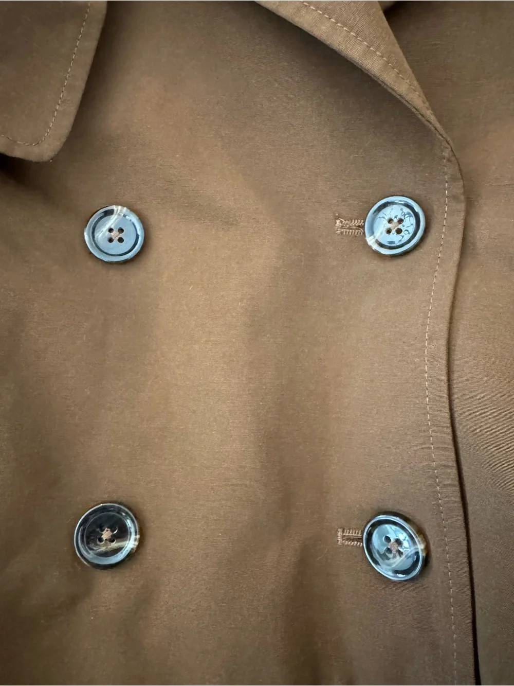 House of Harlow 1960 Cropped Double-Breasted Trench Coat - Brown - Picture 4 of 6